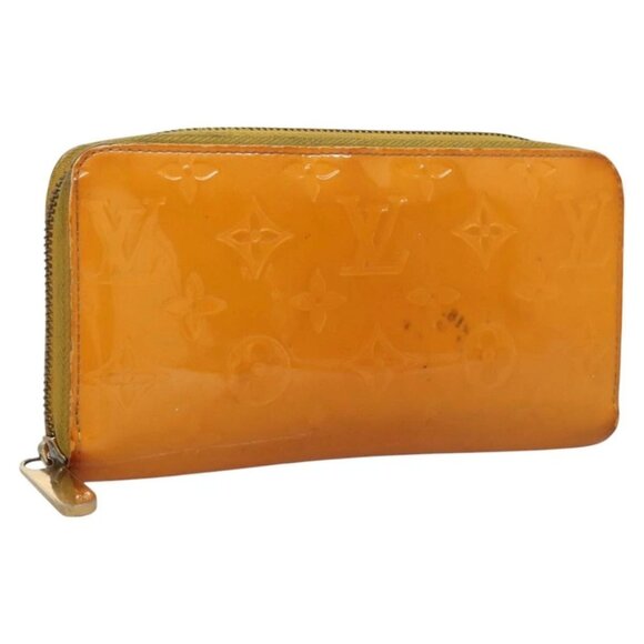 LOUIS VUITTON Monogram Vernis Zippy Wallet Jaune Passion M91733 LV Auth 112909 - Picture 1 of 16